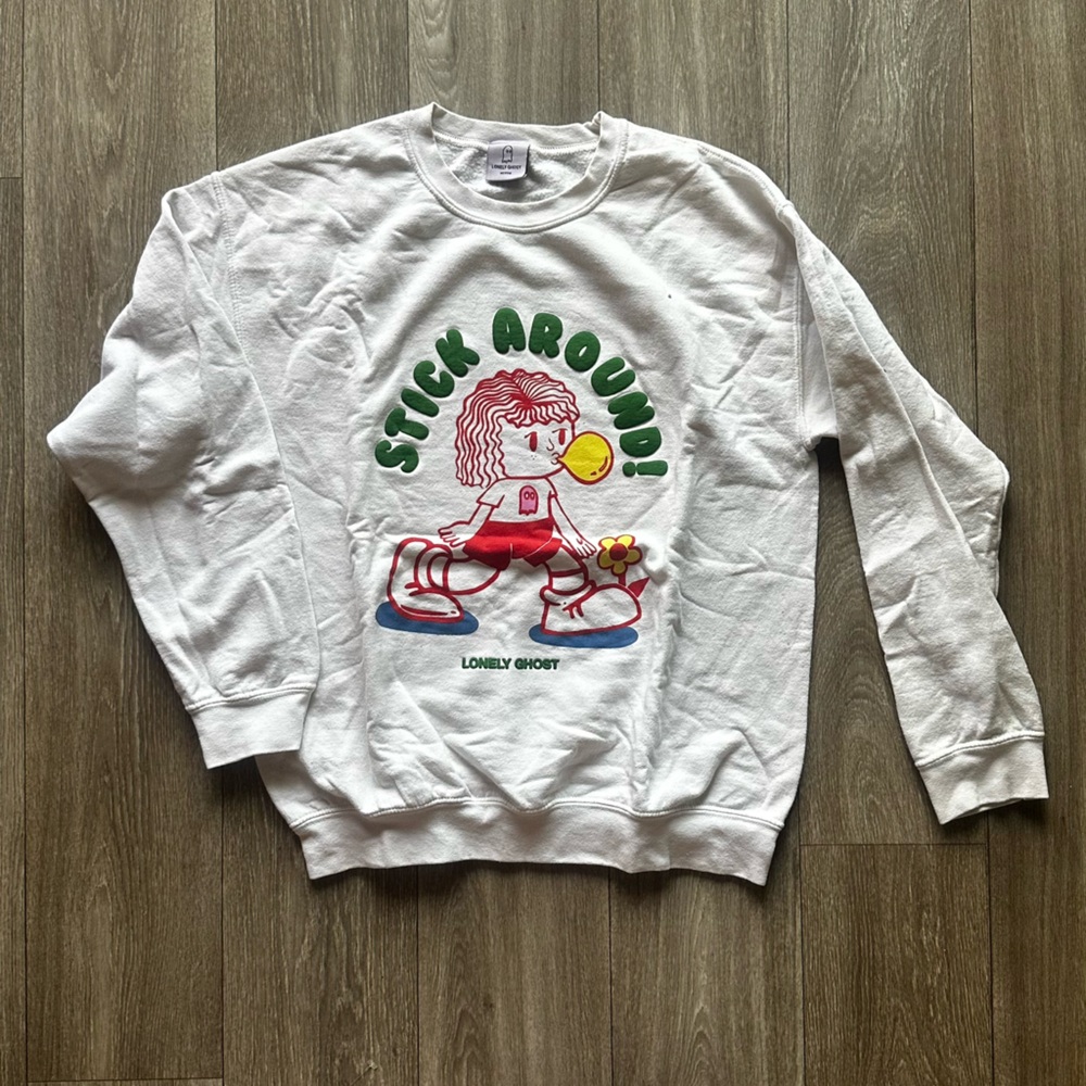 LONELY GHOST Sweatshirt with Colorful Graphic
